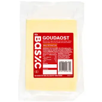 ICA BASIC Goudaost mild 28% ca 850g