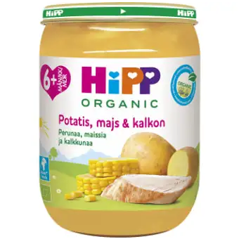 Hipp Potatis majs & kalkon Från 6m Ekologisk