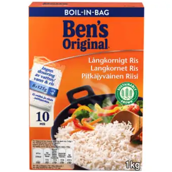 BEN´S ORIGINAL Ris Långkornigt Boil in bag 1kg
