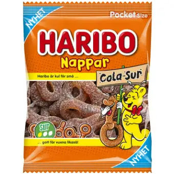 Haribo Godis Nappar Cola Sur 70g Haribo