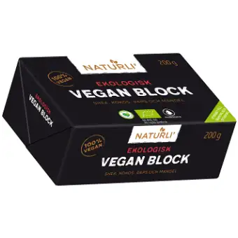 Naturli Ekologisk Vegan Block Växtbaserat 200g