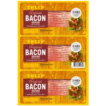 TULIP Bacon Original Skivor 3-p 375g
