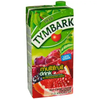 TYMBARK Multifrukt & Röda bär dryck 2l