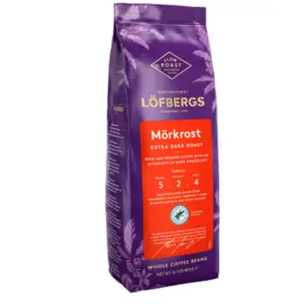 LöFBERGS Kaffe Mörkrost hela bönor 400g