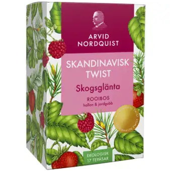Arvid Nordquist Te Skogsglänta Rooibos Hallon & Jordgubb Eko 17-p