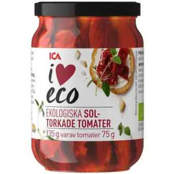 ICA I love eco Soltorkade tomater Ekologisk 135g