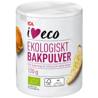 ICA I love eco Bakpulver 120g