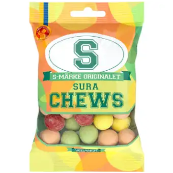 Candypeople S-märke Sura Chews 70g