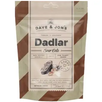 DAVE & JON'S Dadlar Sour Cola 125g